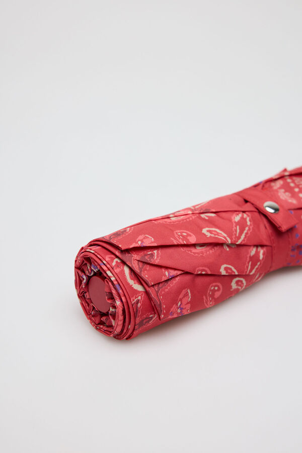 Pedro del Hierro Umbrella with floral print in red tones Red