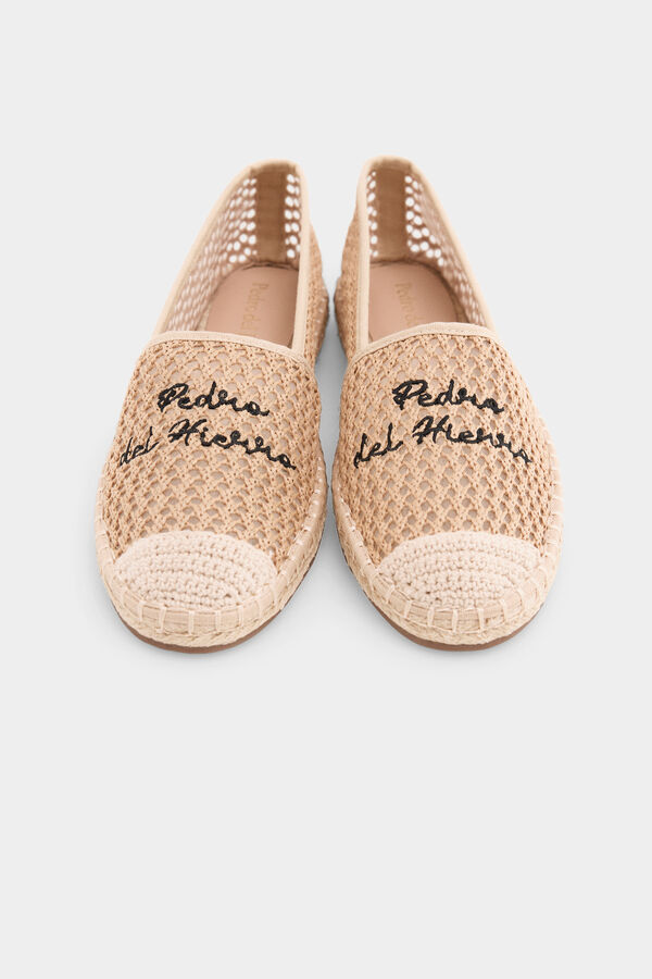 Pedro del Hierro Logo espadrille Ecru