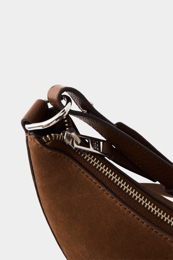 Pedro del Hierro Multiway suede handbag Brown