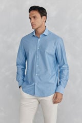 Pedro del Hierro jersey-knit striped shirt Blue