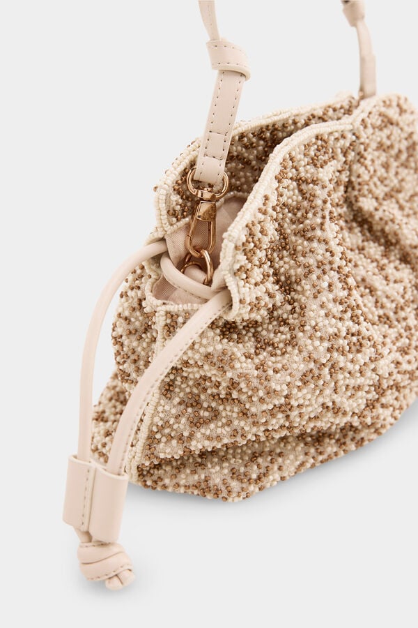 Pedro del Hierro Beaded bag Ecru