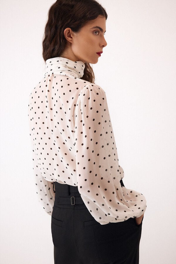 Pedro del Hierro Polka polka-dots blouse parade Ivory