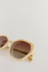 Pedro del Hierro Hexagonal Sunglasses Beige