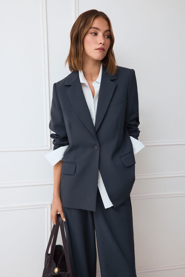 TFP by Tamara Falc&oacute; Navy blue blazer Blue