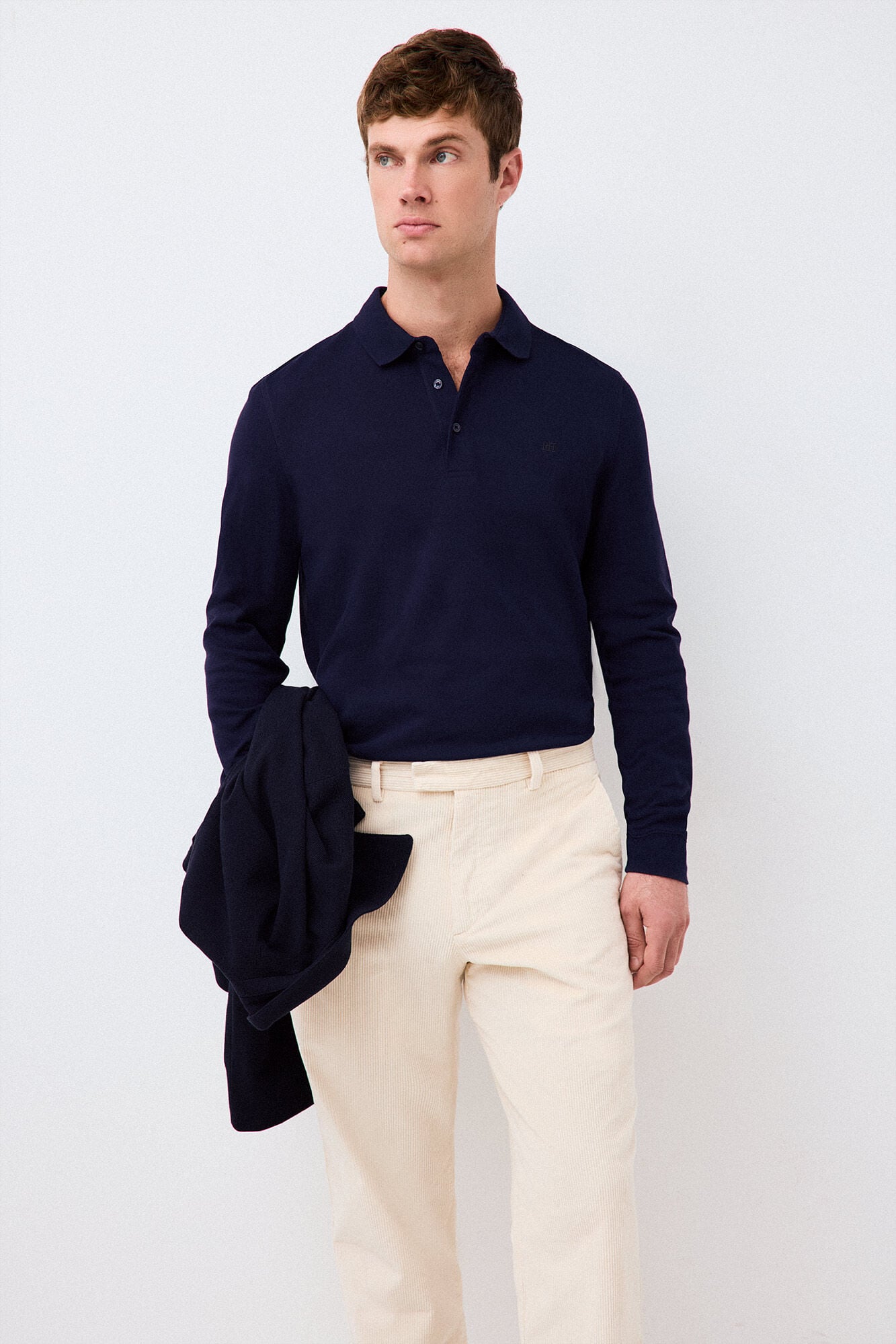 Pedro del Hierro Piqu&eacute; long sleeve polo shirt