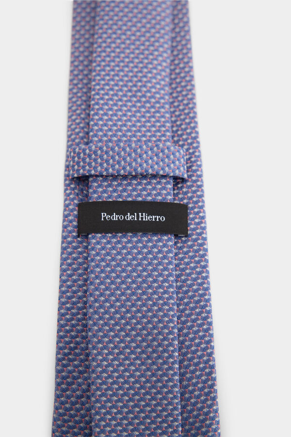 Pedro del Hierro Natural silk tie Blue