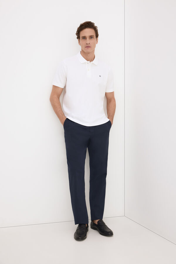 Pedro del Hierro Polo b&aacute;sico piqu&eacute; Blanco