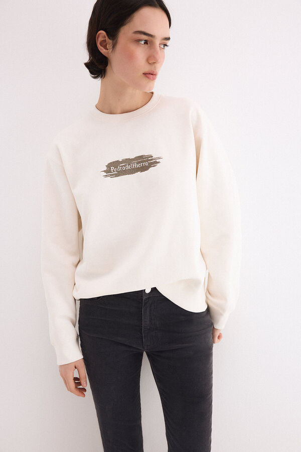 Pedro del Hierro Pedro del Hierro lurex sweatshirt Ecru