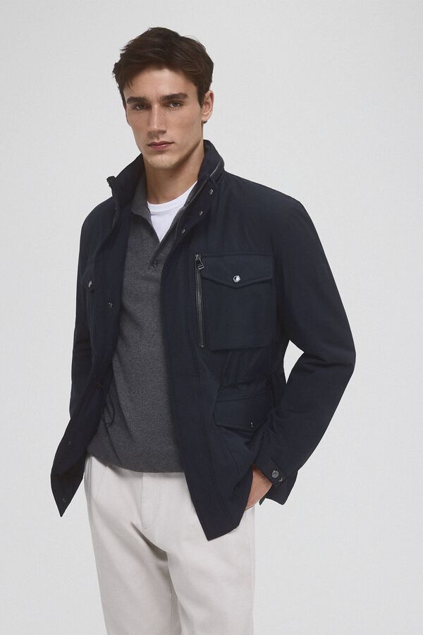 Pedro del Hierro Jacket with four pockets Blue