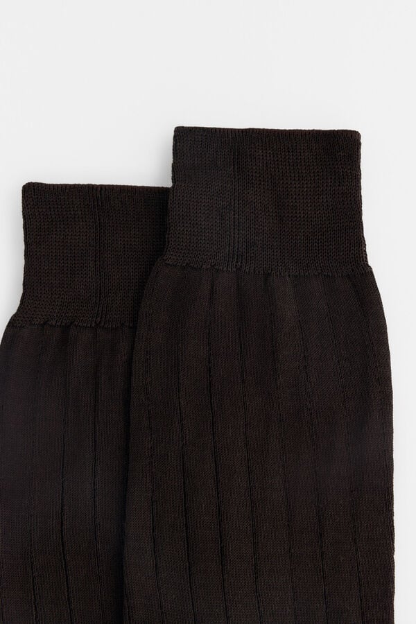 Pedro del Hierro Plain dress socks Brown
