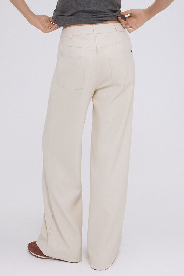 Pedro del Hierro Pantalón fake leather Beige