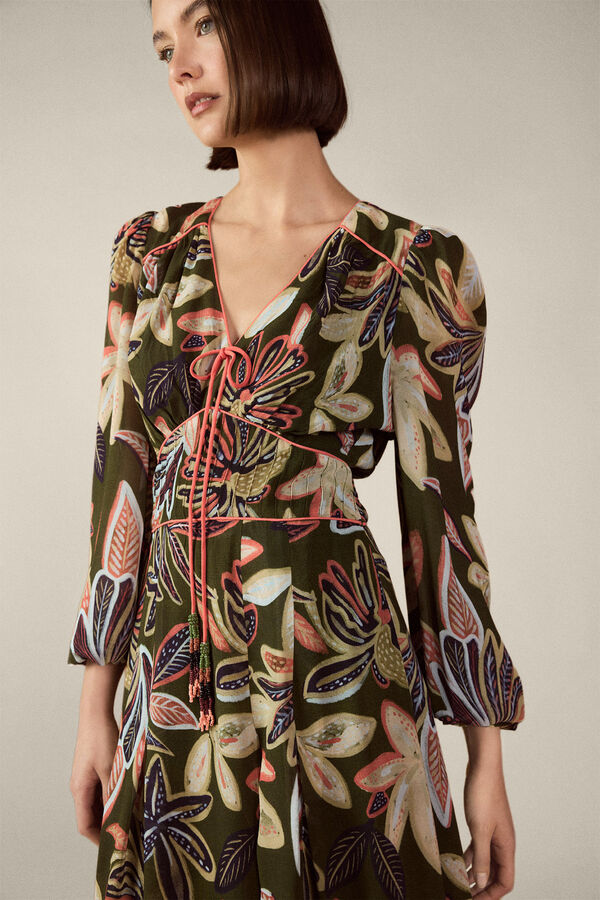 TFP by Tamara Falc&oacute; Border print dress Purple