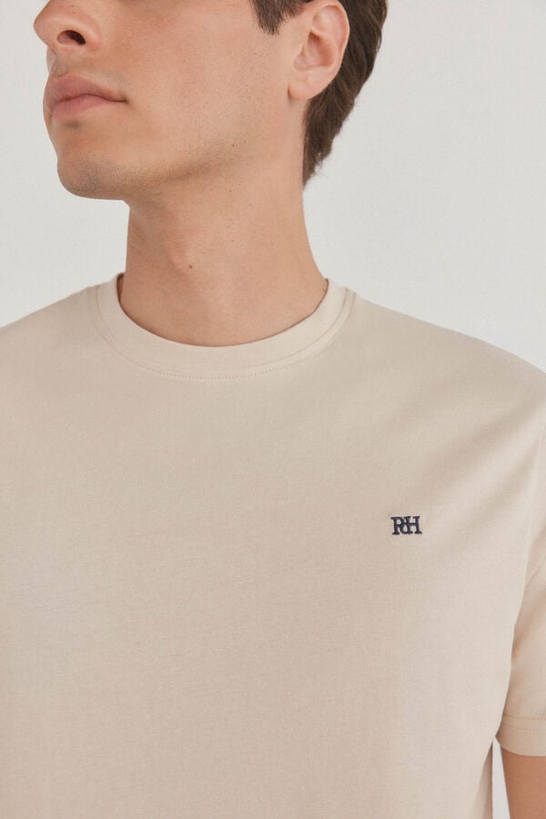 Pedro del Hierro Basic T-shirt Beige