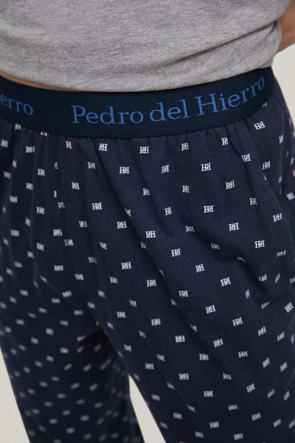 Pedro del Hierro Set de pijama punto Gris