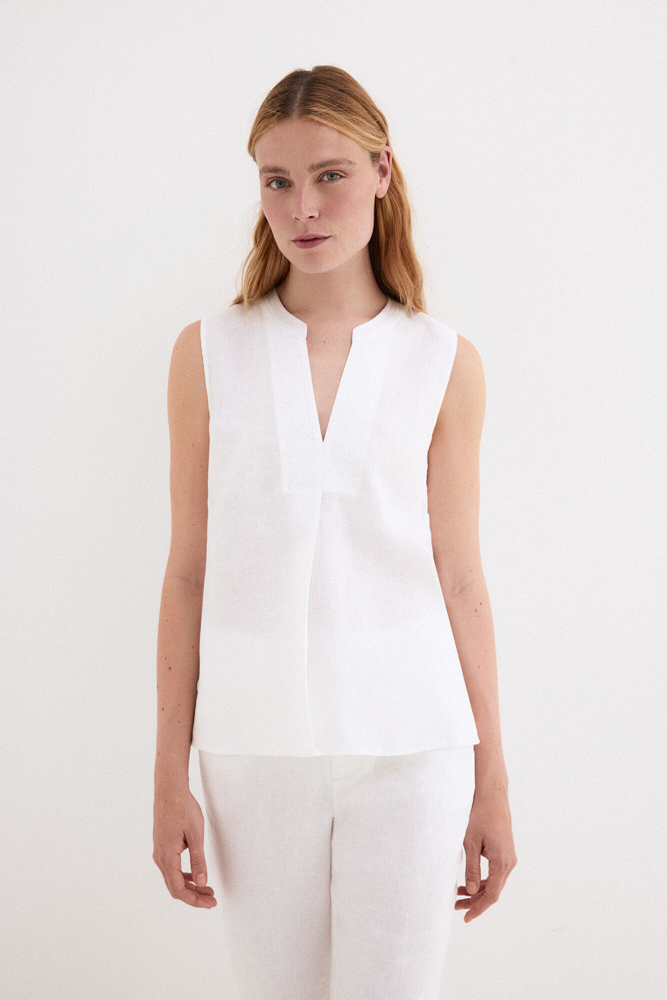 Pedro del Hierro Plain linen top