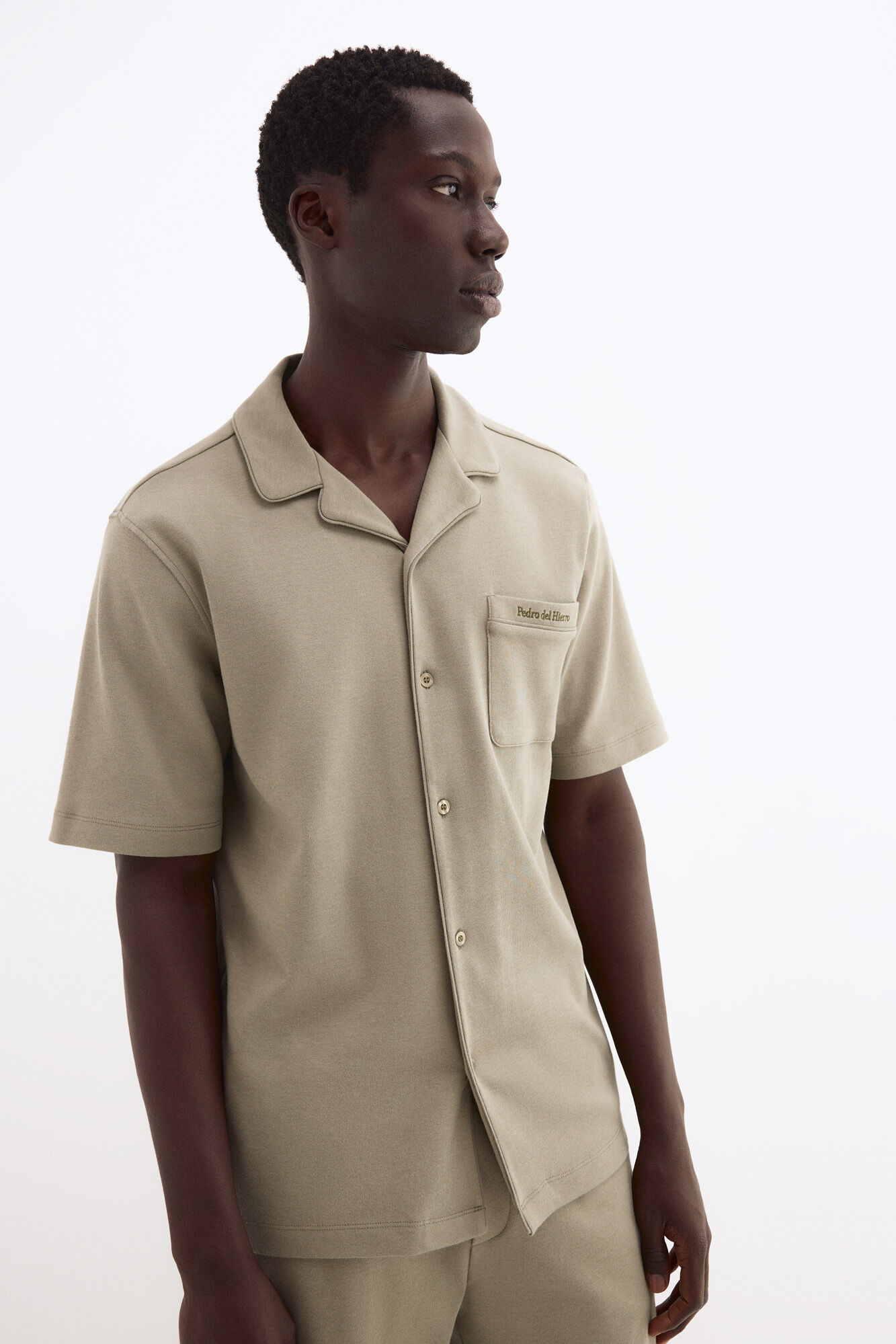 Pedro del Hierro Spanish cotton short sleeve pyjama shirt