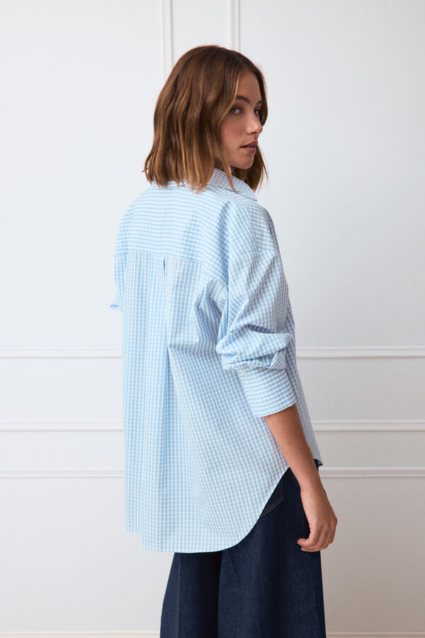 TFP by Tamara Falc&oacute; Gingham print shirt Blue