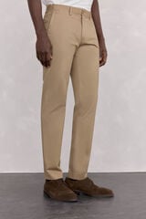 Pedro del Hierro Calça calças chino com estampa slim fit Beige