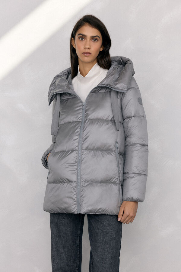 Pedro del Hierro Short hooded parka Grey