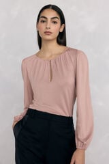 Pedro del Hierro Lurex top with slit Pink