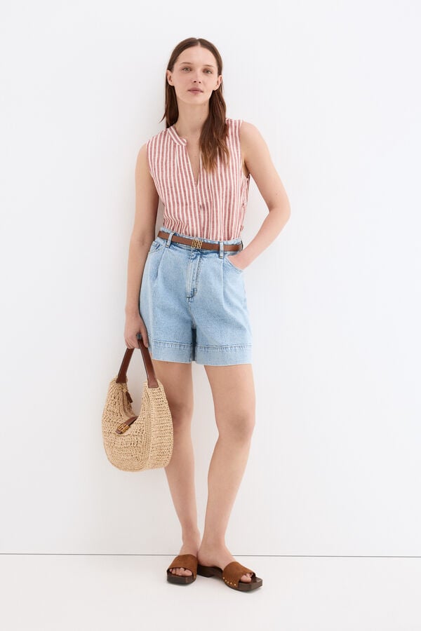 Pedro del Hierro Denim shorts Blue