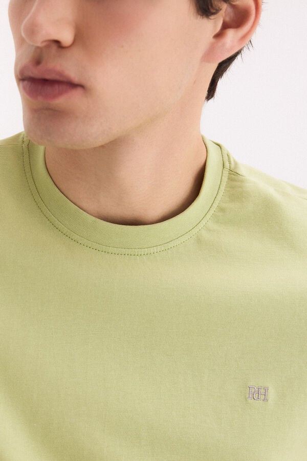 Pedro del Hierro Basic logo T-shirt Green