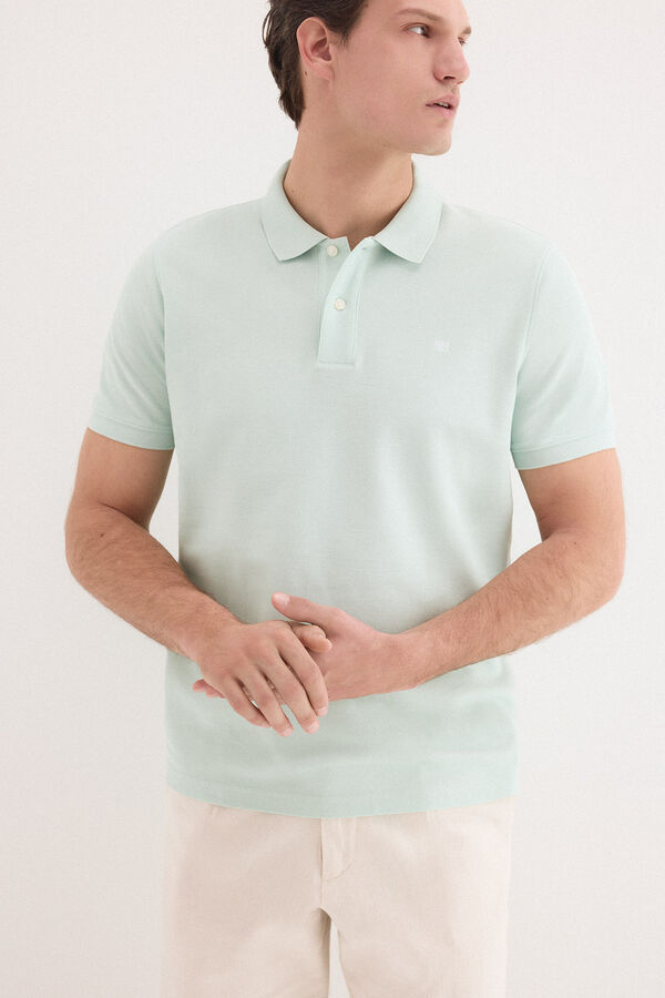 Pedro del Hierro Basic piqu&eacute; polo shirt Green