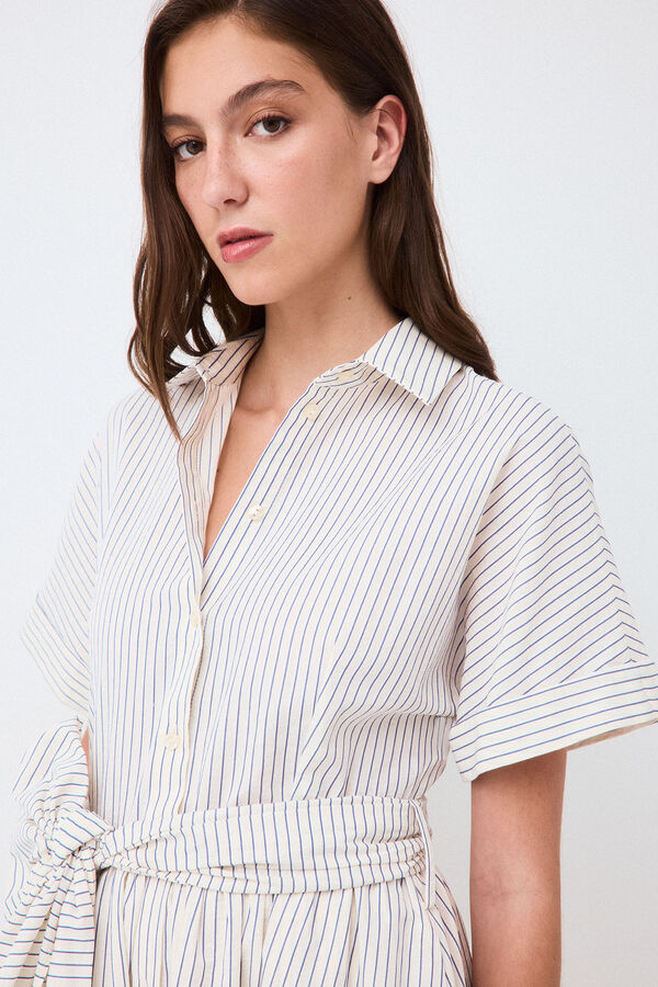 Pedro del Hierro Seersucker shirt dress Blue
