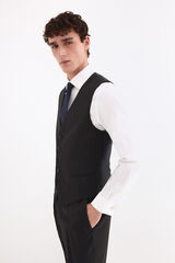 Pedro del Hierro Plain tailored gilet Grey