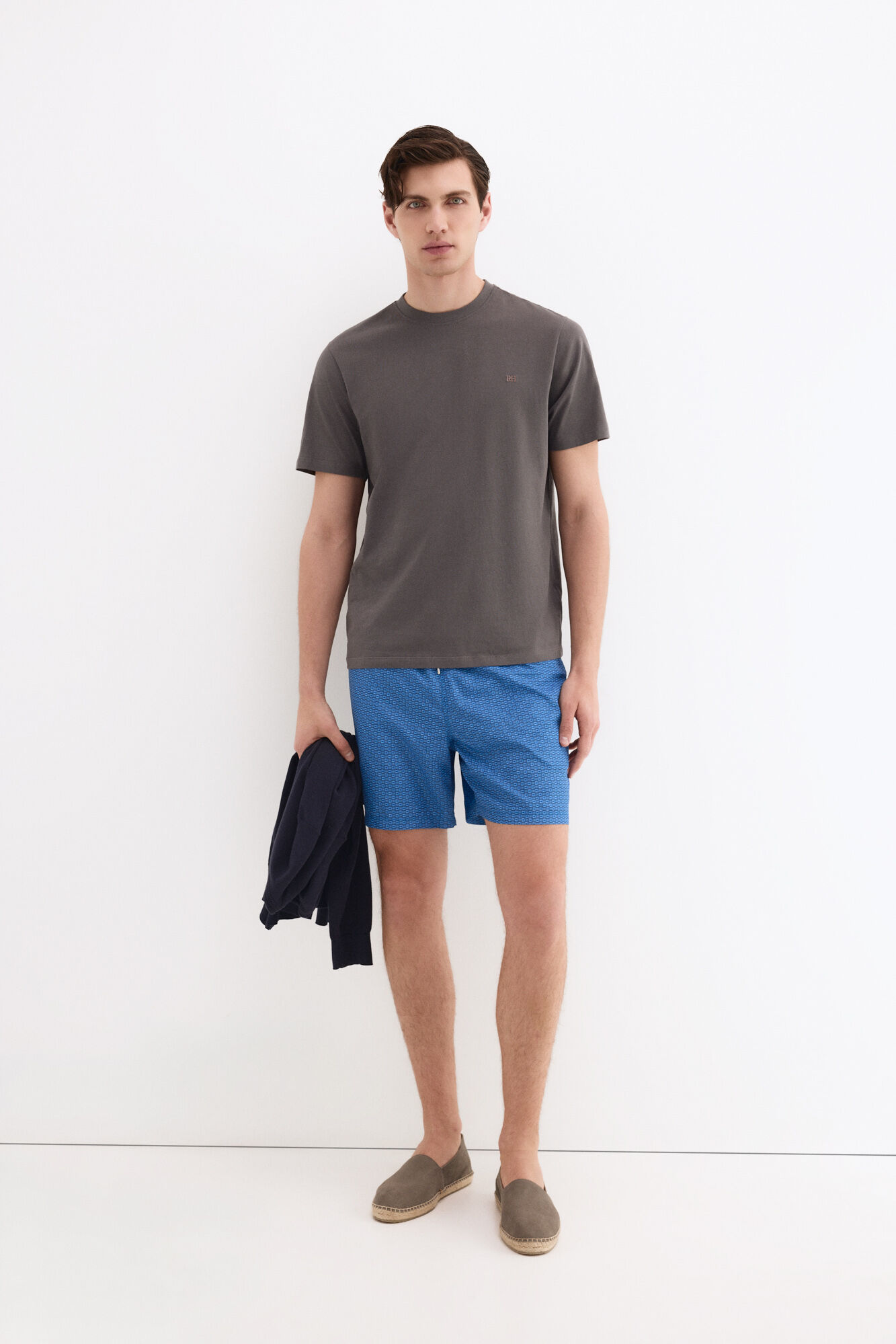 Pedro del Hierro Micro geometric print swimwear