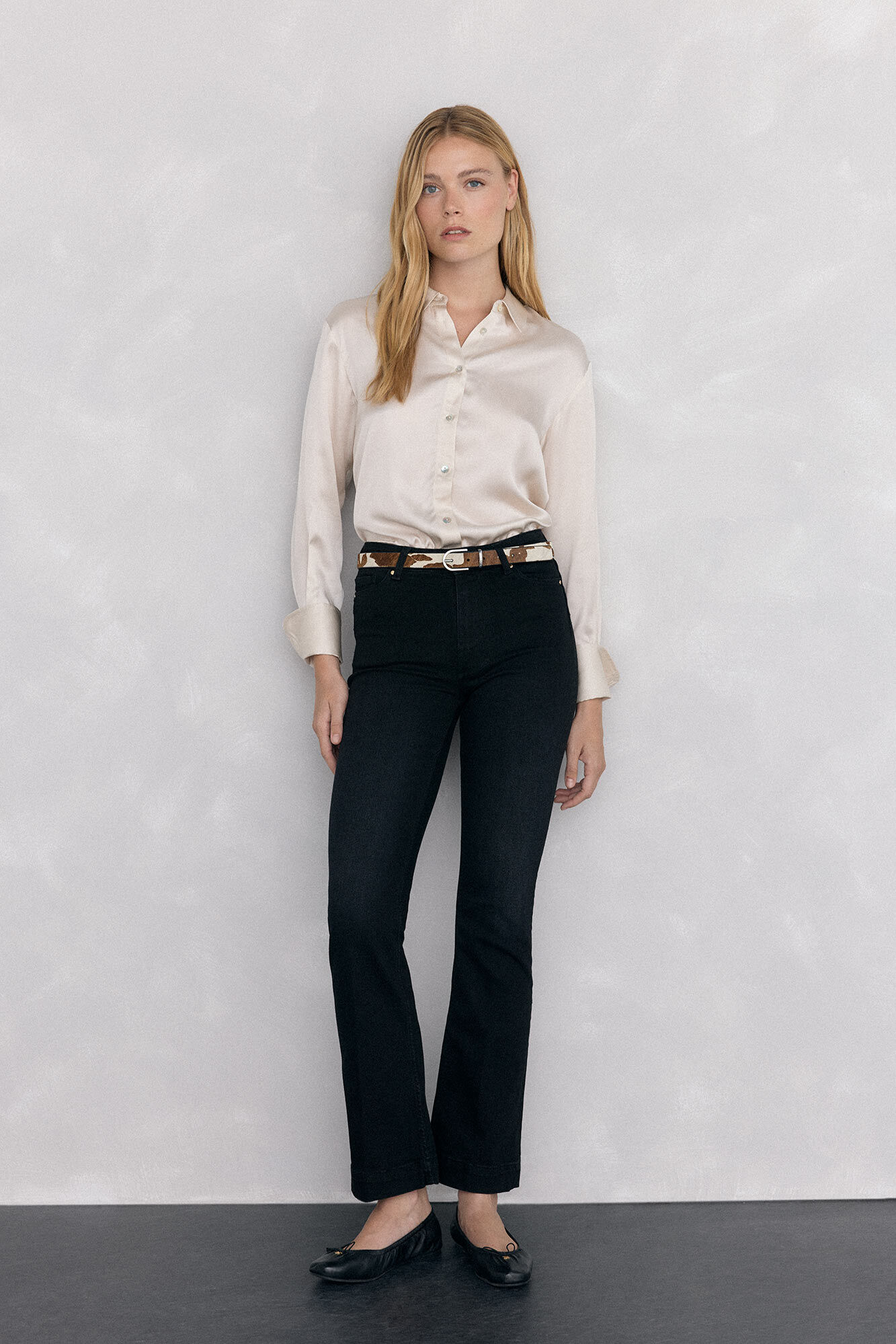 Pedro del Hierro Plain satin shirt