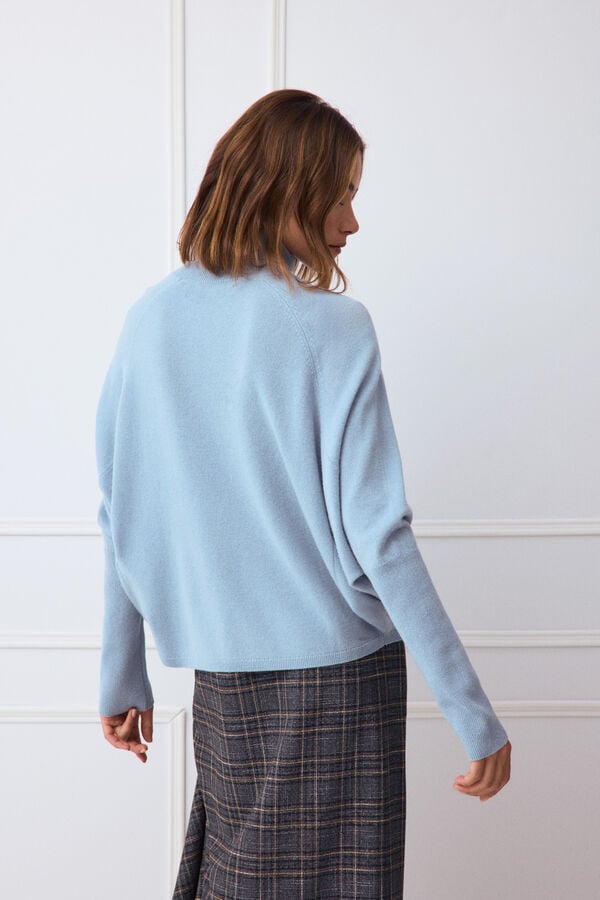 TFP by Tamara Falc&oacute; Oversize funnel neck jumper Blue