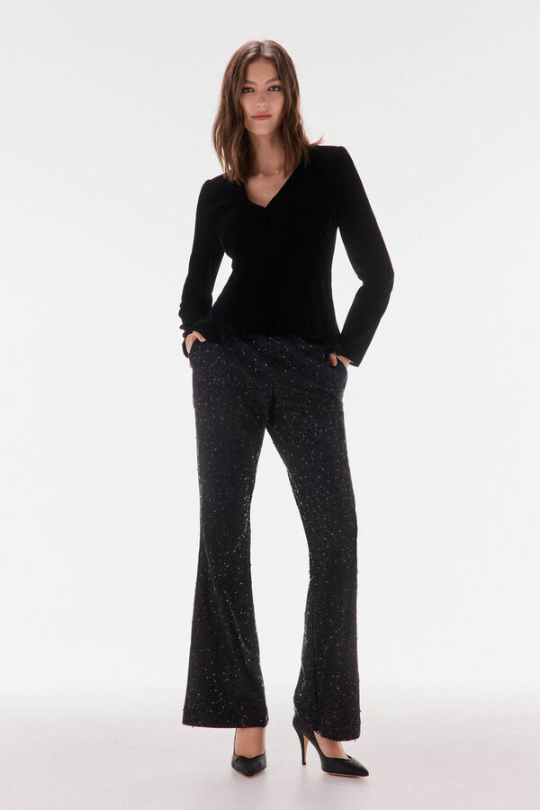 TFP by Tamara Falcó Velvet top Black