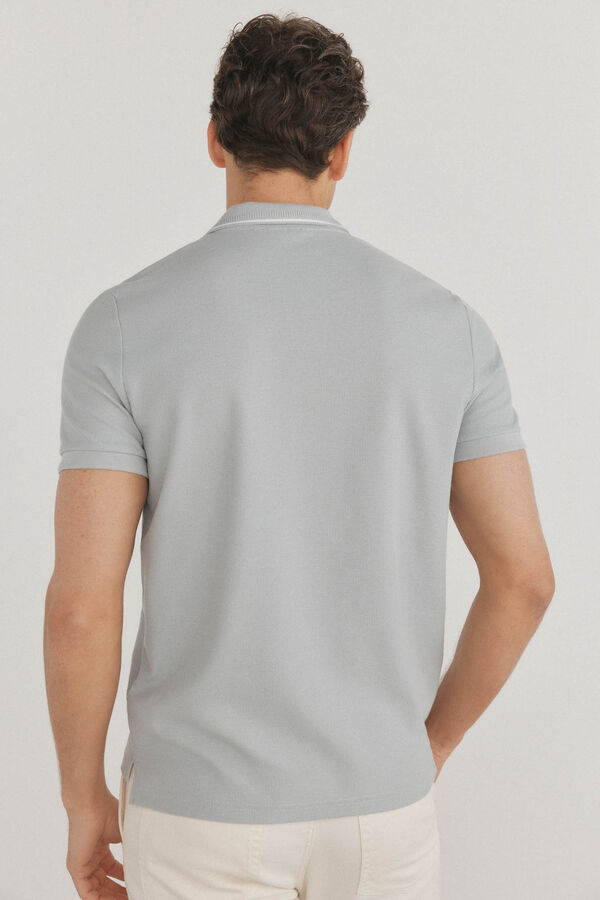 Pedro del Hierro Textured polo shirt Green
