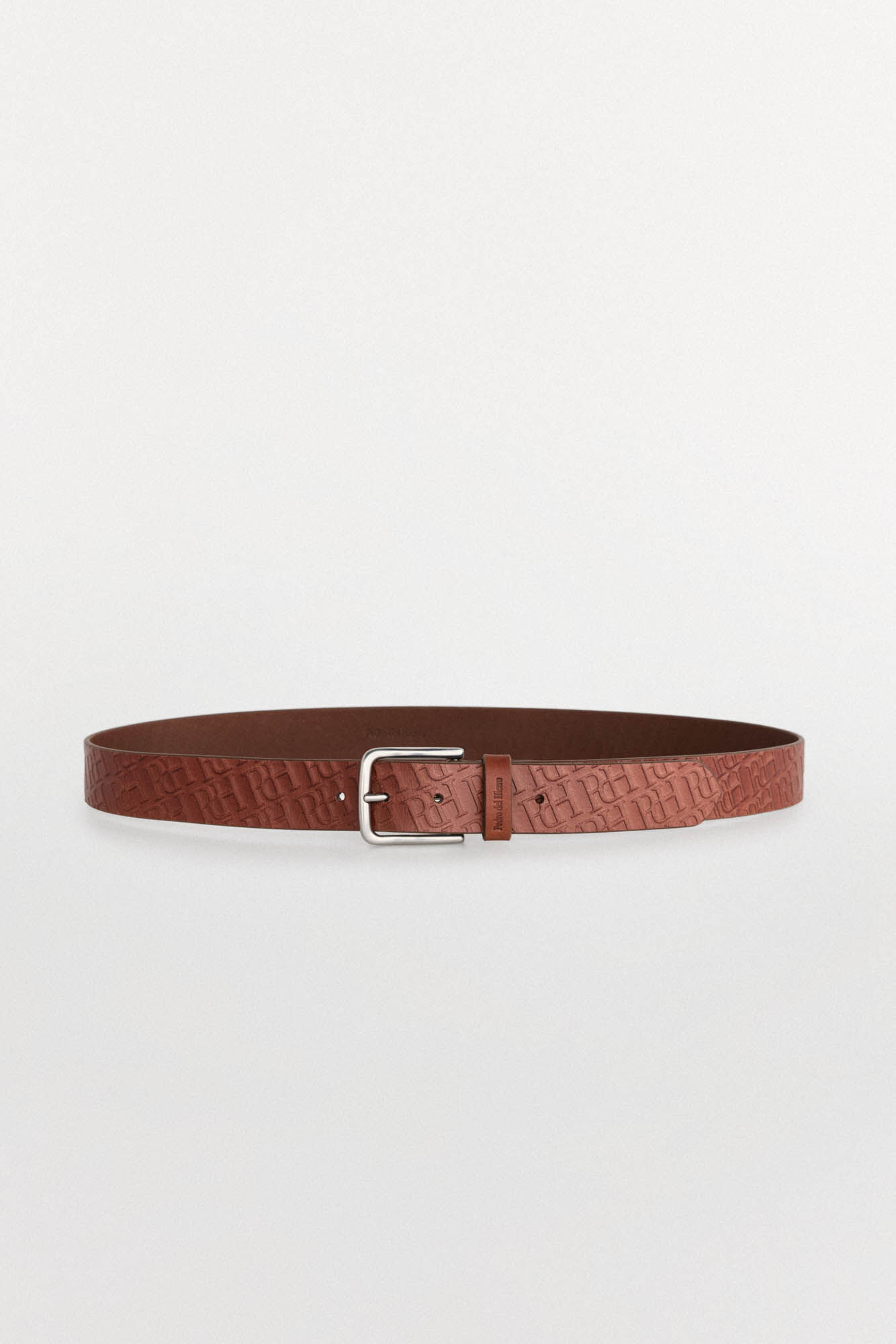 Pedro del Hierro Leather belt with logos