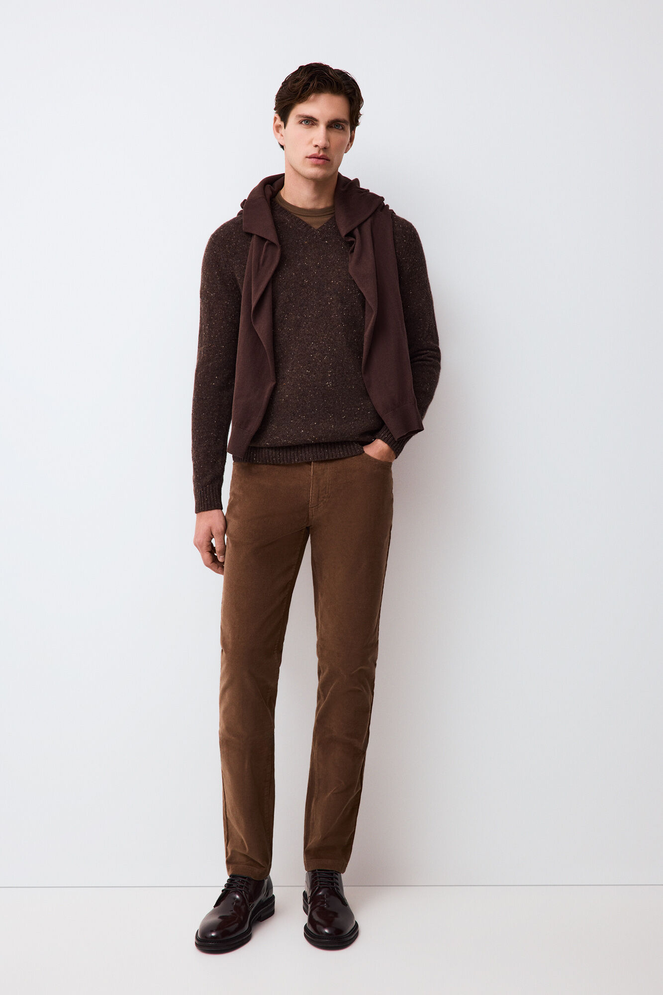 Pedro del Hierro Corduroy slim fit 5-pocket trousers