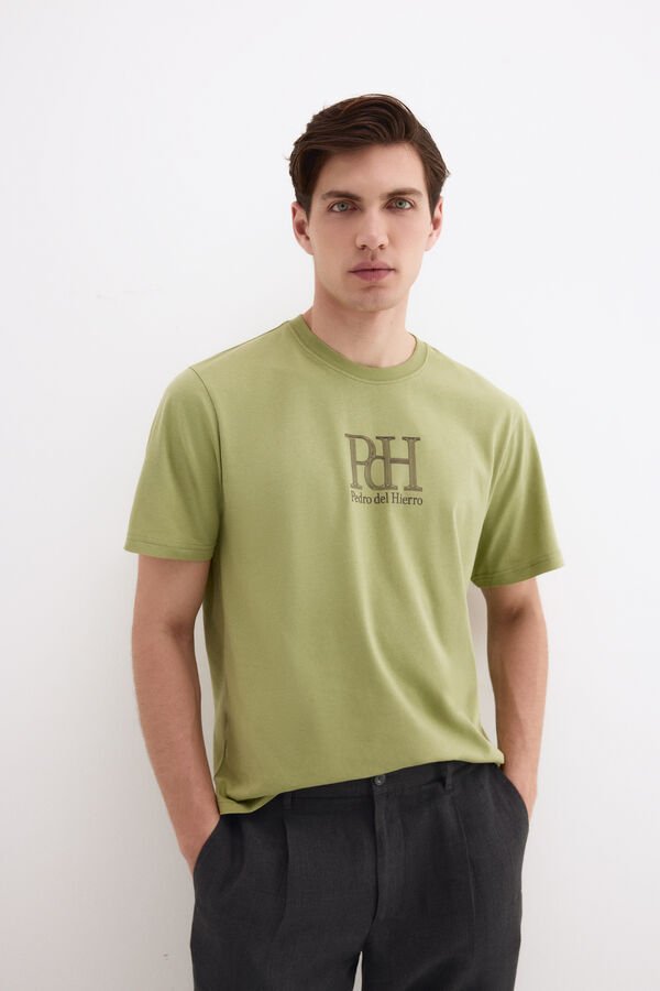 Pedro del Hierro Logo T-shirt Green