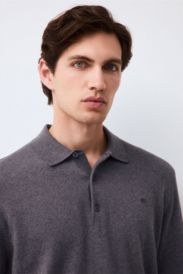 Pedro del Hierro Premium cotton silk cashmere knit jumper Grey