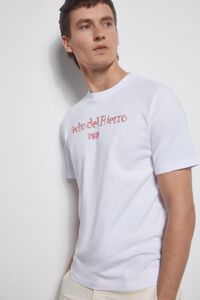 Pedro del Hierro Camiseta logo bordado Blanco