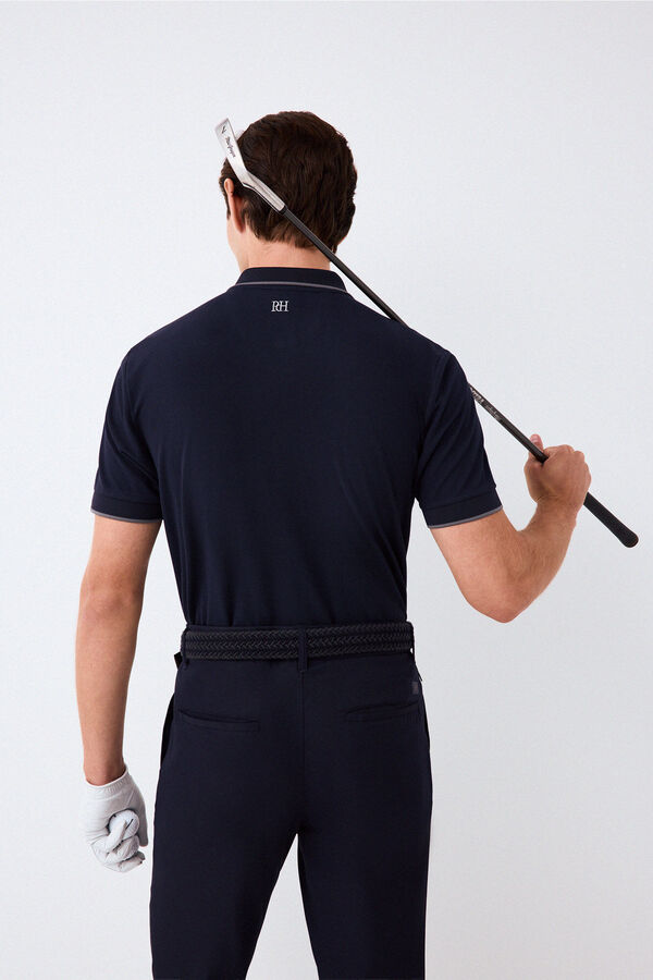 Pedro del Hierro Plain polo shirt Blue