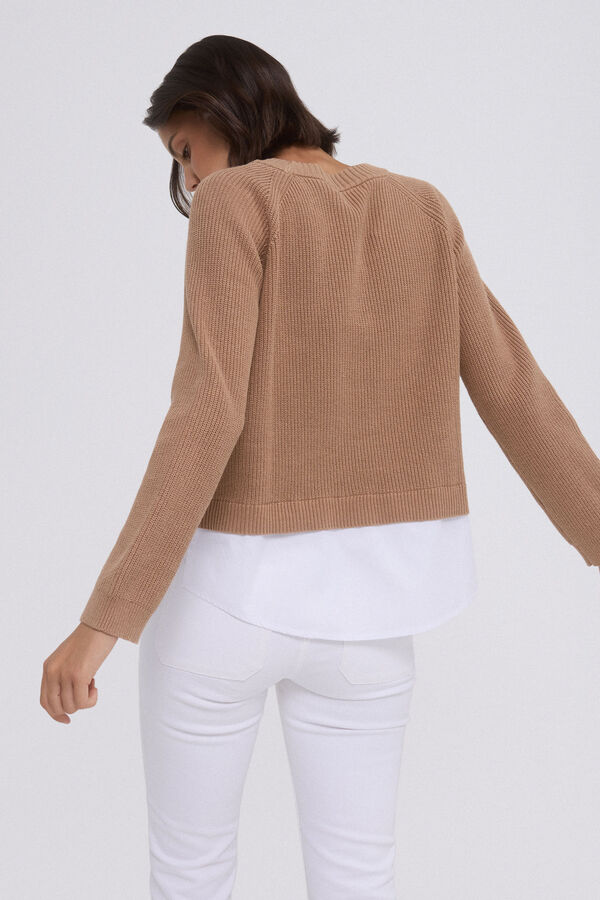 Pedro del Hierro Jersey combinado Beige