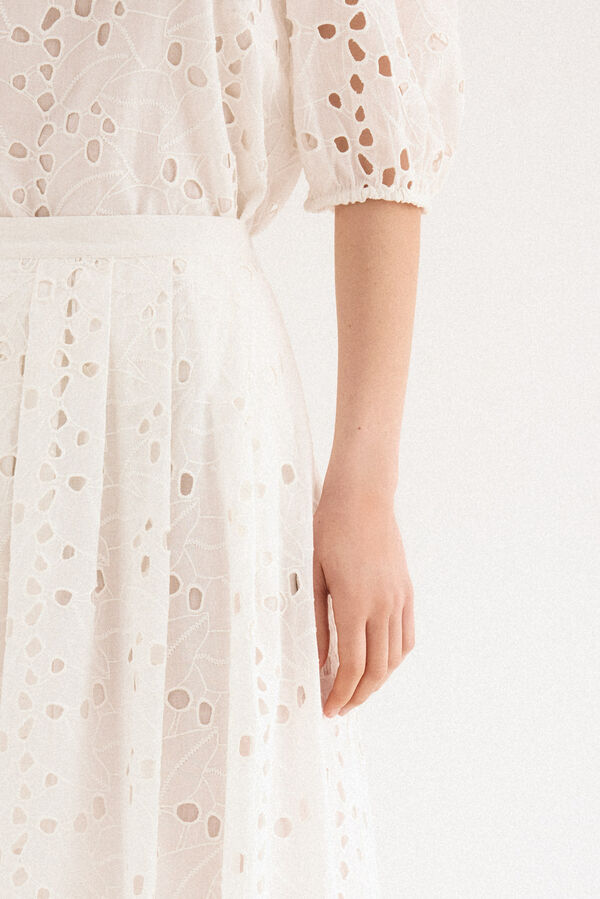 TFP by Tamara Falc&oacute; Embroidered skirt Orange