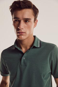 Pedro del Hierro Technical short-sleeved polo shirt Green