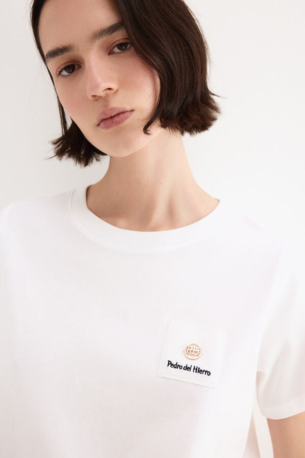 Pedro del Hierro Basic charm T-shirt White