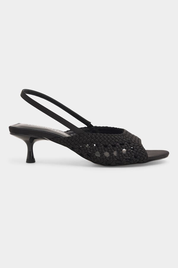 Pedro del Hierro Black braided sandal Black