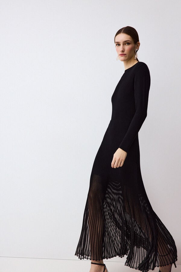 Pedro del Hierro Shimmer knit dress Black
