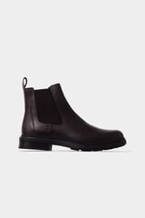 Pedro del Hierro Leather elasticated side ankle boot Brown