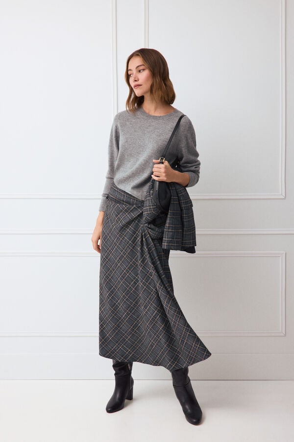TFP by Tamara Falc&oacute; Basic openwork wool jumper Grey