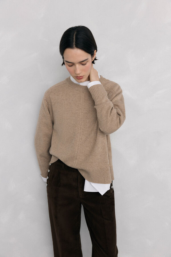 Pedro del Hierro Calça clássica de veludo veludo slim Marrom