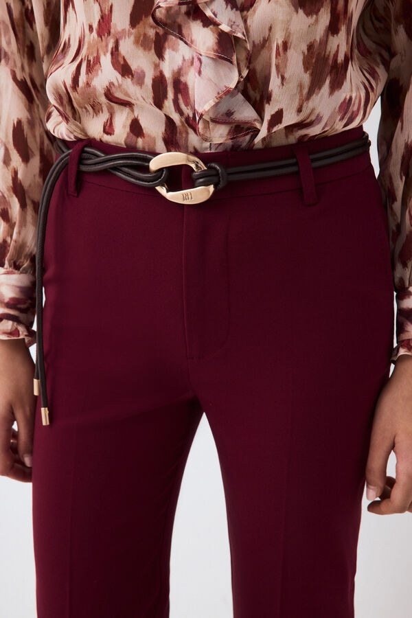 Pedro del Hierro Classic straight trousers Burgundy